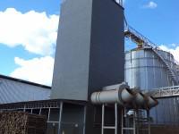 Secador e fornalha em blocos de concreto